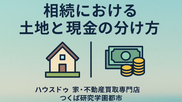 相続における土地と現金の分け方｜基本から実践的なアドバイスまで｜ハウスドゥ 家・不動産買取専門店 つくば研究学園都市