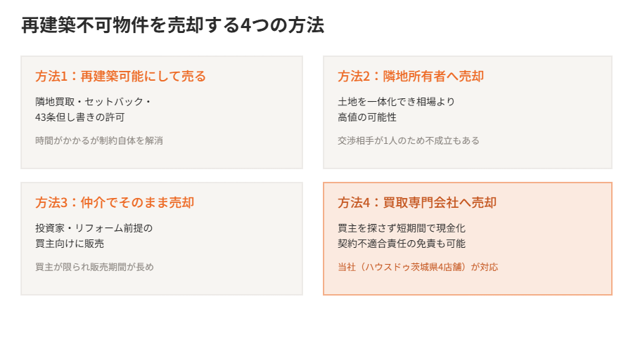 再建築不可物件 売却方法4パターン 茨城県