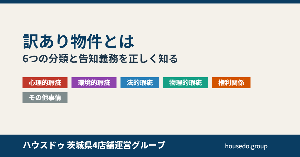 訳あり物件とは+ハウスドゥ茨城