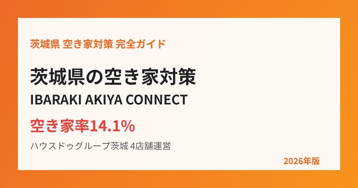茨城県の空き家対策｜IBARAKI AKIYA CONNECT｜ハウスドゥグループ茨城