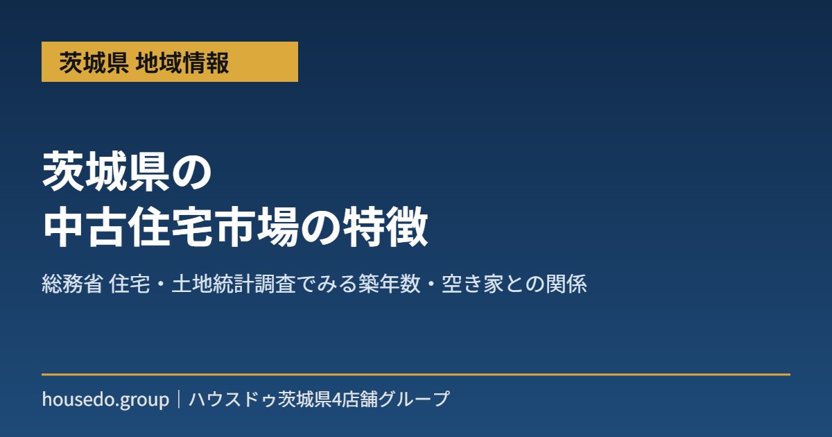 茨城県 中古住宅市場の特徴
