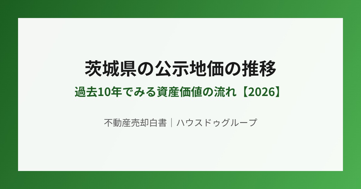 茨城県の公示地価の推移 ハウスドゥグループ