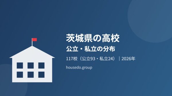 茨城県の高校（公立・私立）の分布【2026年】