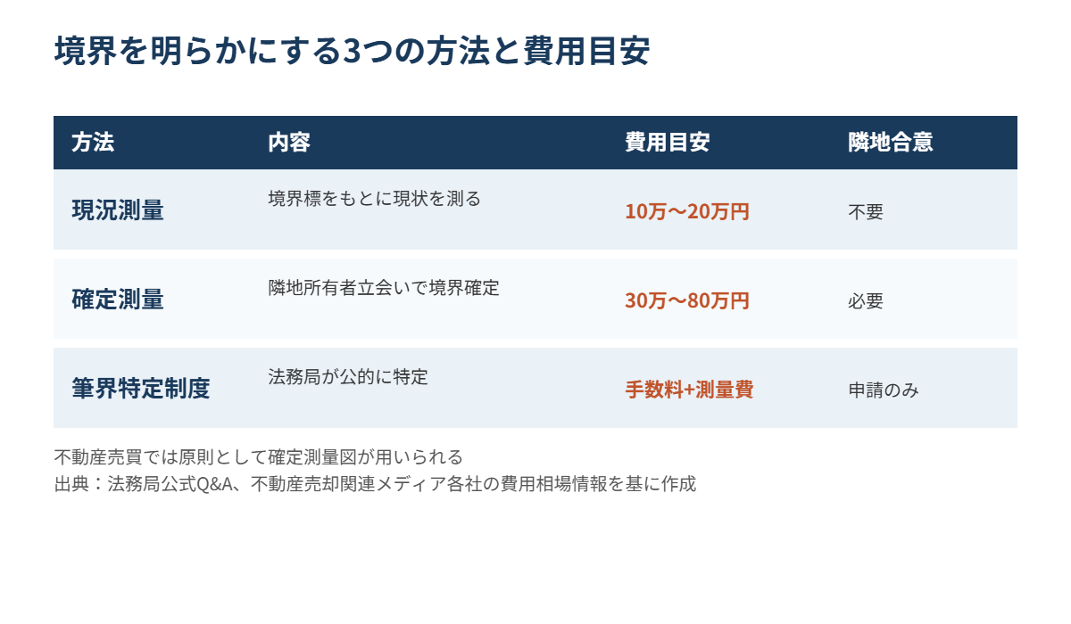 測量の種類と費用比較 茨城県