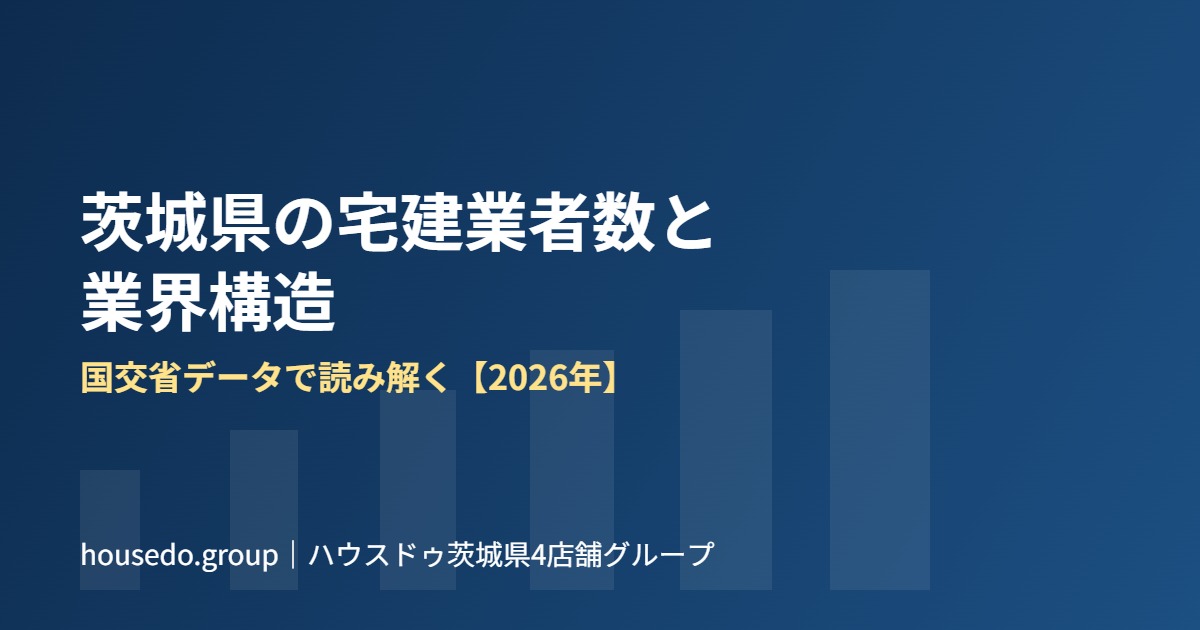 茨城県 宅建業者数 業界構造 housedo.group ハウスドゥ茨城県4店舗グループ