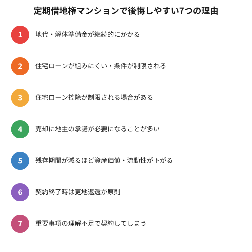 定期借地権マンションで後悔しやすい7つの理由|ハウスドゥ茨城