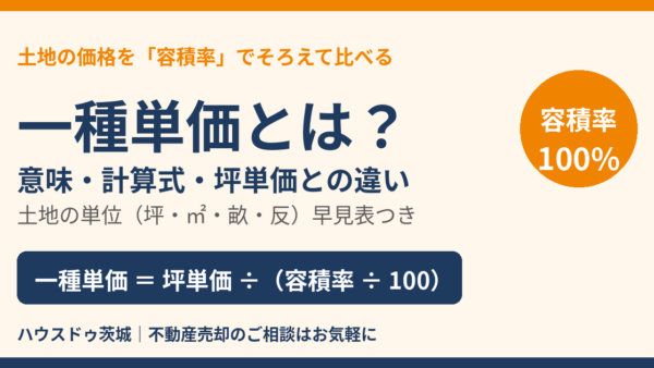 一種単価とは？意味・計算式・坪単価との違いと土地の単位早見表【2026年版】｜ハウスドゥ