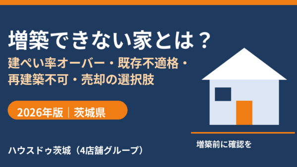 増築できない家とは？建ぺい率オーバー・既存不適格・再建築不可の見分け方と売却の選択肢【2026年版】