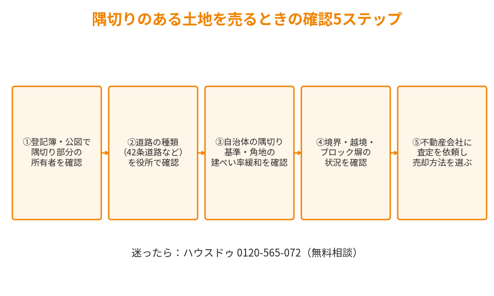 隅切りのある土地を売るときの確認5ステップ｜茨城県の土地売却 ハウスドゥ